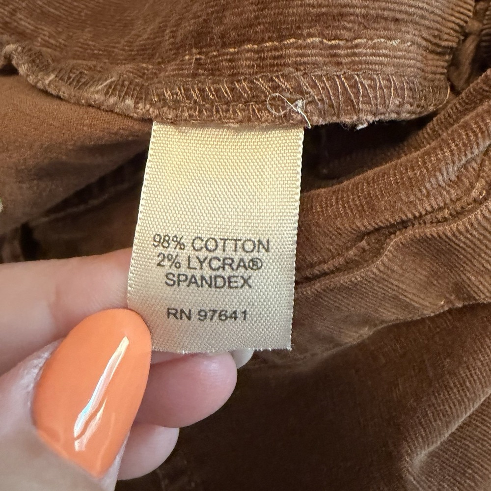 VTG J Jill Sz 10 Brown Corduroy Wide Leg Pants Boho Minimalist Fall Womens Indie - Picture 10 of 11